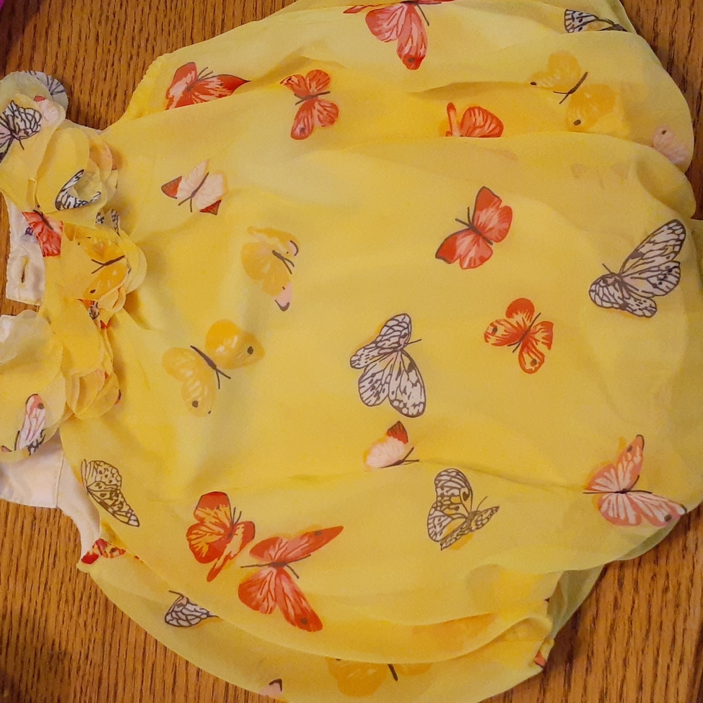 Yellow Onesie with Butterflies